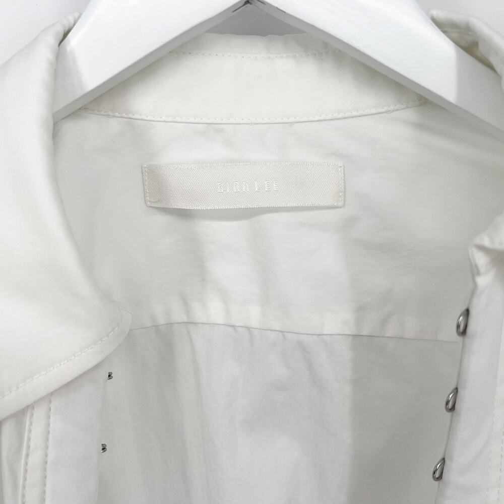 Dion Lee White Under Corset Shirt Structured Tailored Top Size AU 8 / US 4 - Picture 5 of 8